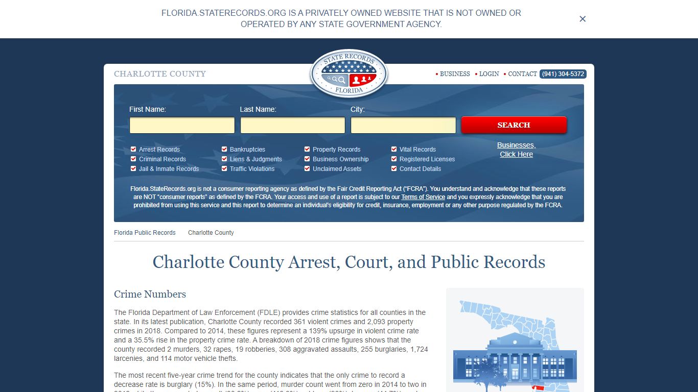 Charlotte County Arrest, Court, and Public Records