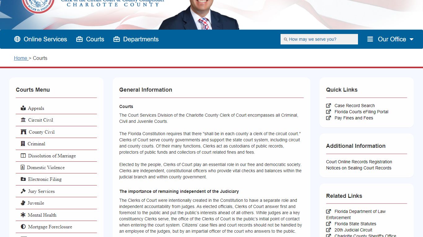 Clerk of Court - Website